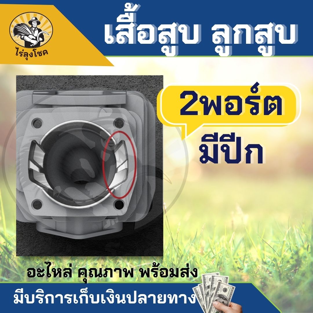 ชุดเสื้อสูบ ลูกสูบ เลื่อยยนต์ 5800 รุ่น 1 Port